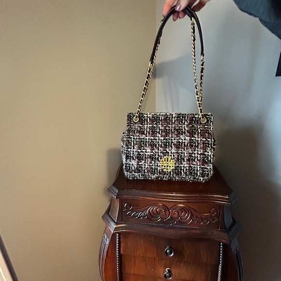 EUC Tory Burch Tweed Converible Shoulder Bag - Picture 15 of 16